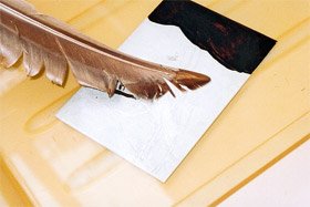 etching the plate in acid